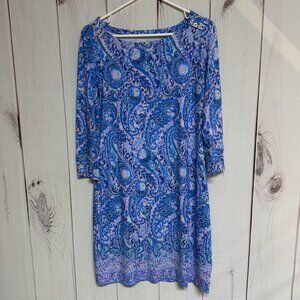 Lilly Pulitzer Sophie Dress Women’s Medium Purple Iris UPF 50+ EUC